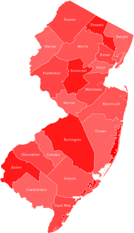 New Jersey Bug Sweeps Coverage Area - Bug Sweepers Serving all of NJ